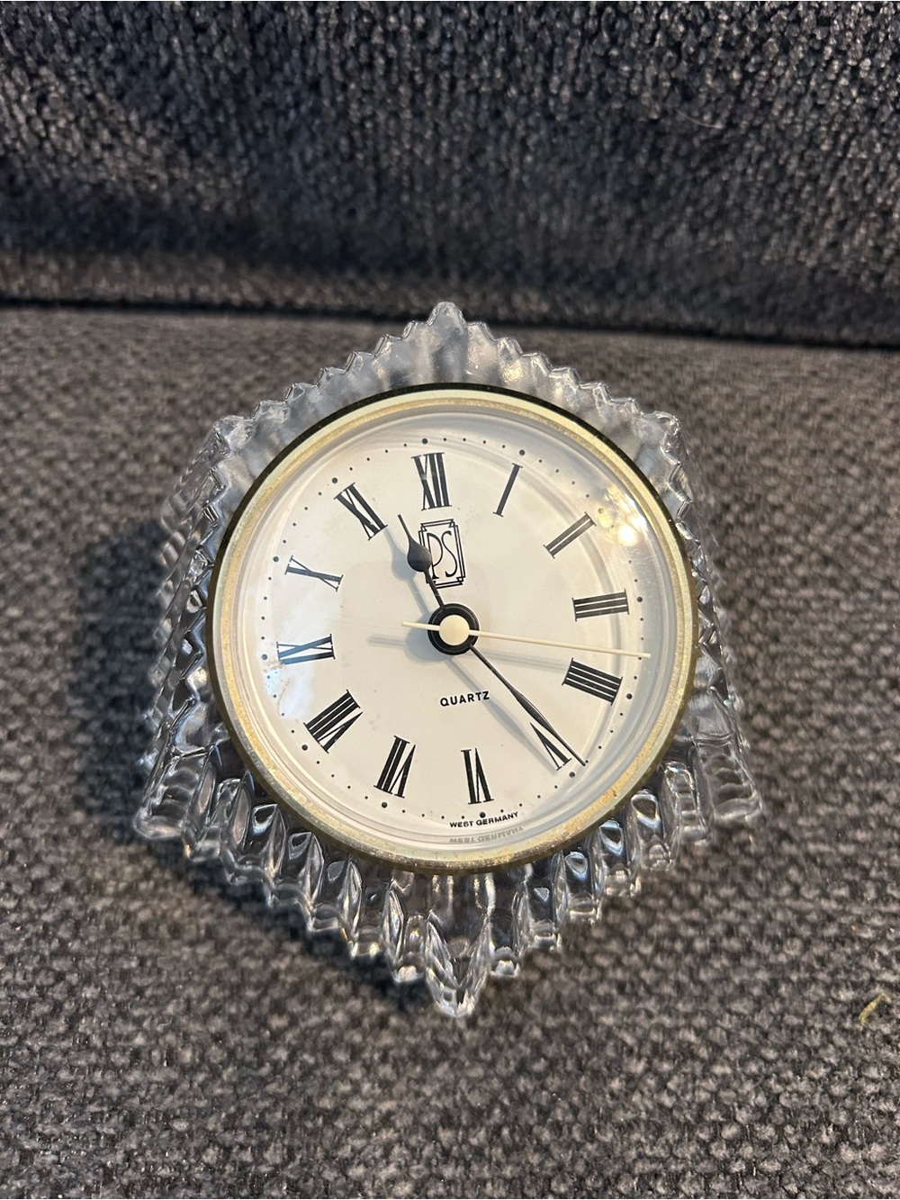 Vintage Paul Sebastian Bavarian Crystal Desk Clock